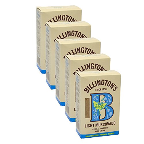 Billington's Light Muscovado, 500g, 5er Pack von Billington's