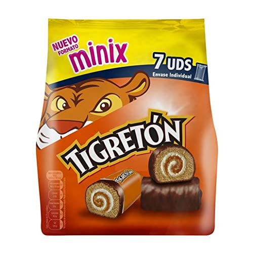 Mini-Tigreton 7 Stück mit Einzelverpackung, 175 g (25 g pro Stück). von Bimbo