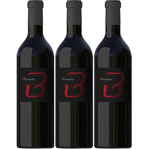 Binigrau B- Negre Rotwein Wein trocken Mallorca Spanien Inkl. FeinWert E-Book (3 Flaschen) von Binigrau