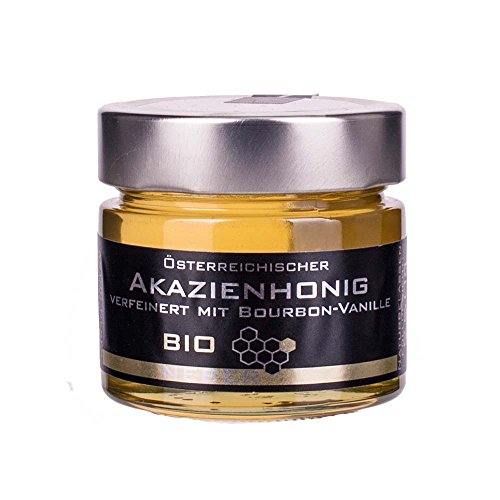 Bio Akazienhonig verfeinert mit Bio Bourbon-Vanille, 250 g Bio Akazienhonig verfeinert mit Bio Bourbon-Vanille, 250 g von Bio-Imkerei Neber