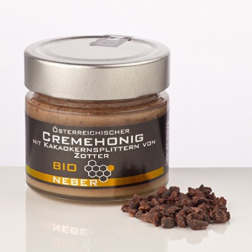 Bio Cremehonig verfeinert mit Kakaokernsplittern von Zotter, 250 g, Bio von Bio-Imkerei Neber