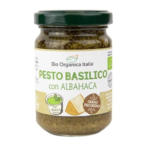 Pesto basilico verde con pecorino y anacardos Bio 130g Organica Italia von Bio Organica Italia