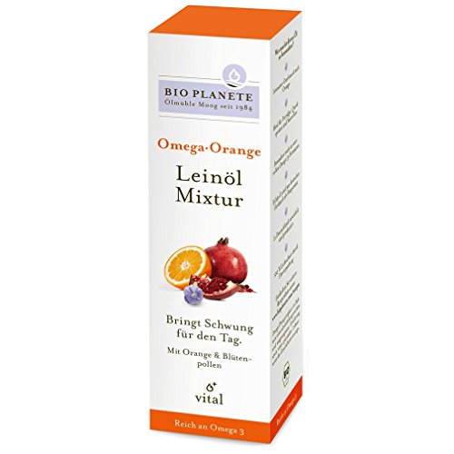 Bio Planete Omega Orange Leinöl-Mixtur (6 x 0,10 l) von Bio Planète – Ölmühle Moog GmbH