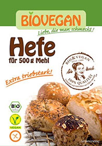5er-SET Hefe (Frischhefe, getrocknet) 9g Bio vegan von Biovegan