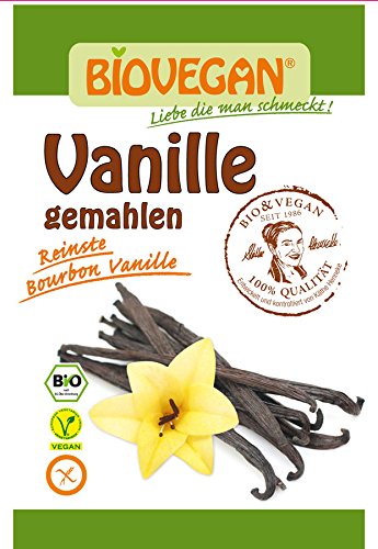 Bio Vegan Vanille, gemahlen 5g Bio Backzutat, 20er Pack (20 x 5 g) von Bio Vegan