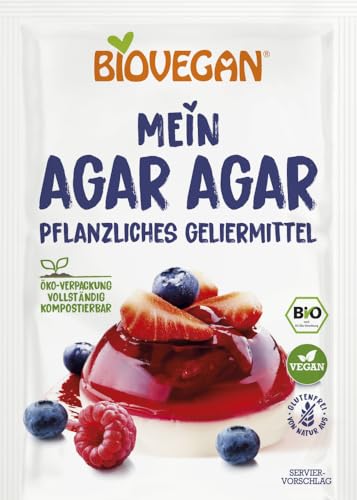 Agar Agar, pflanzliches Geliermittel, BIO 2 x 30 gr von Biovegan