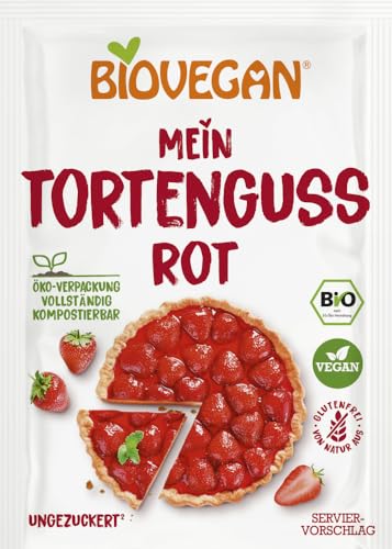 Tortenguss rot, BIO 6 x 14 gr von Biovegan
