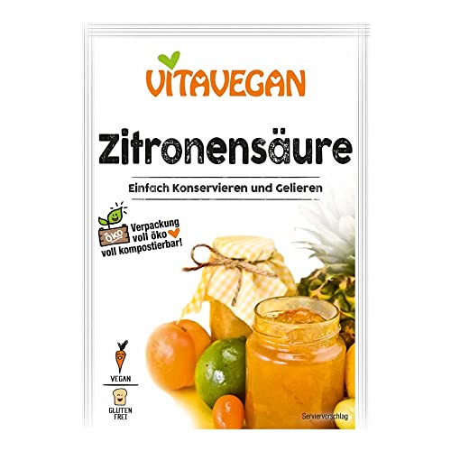 Biovegan Zitronensäure, 10 g, glutenfrei (6 x 10 gr) von Biovegan