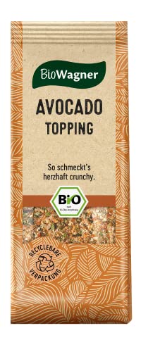 Bio Wagner - Bio Avocado Topping , Gewürzsalz für Guacamole, Bowls oder aufs Butterbrot , naturbelassene Bio-Zutaten , recyclebare Verpackung , 50 g von BioWagner