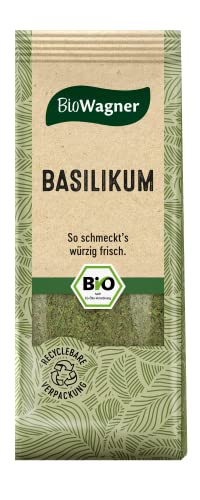 BioWagner - Bio Basilikum | verfeinert Pastasaucen, Gemüse und Fleisch | naturbelassene Bio-Zutaten | recyclebare Verpackung | 10 g von BioWagner
