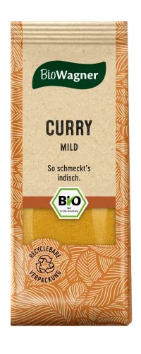 BioWagner - Bio Curry | mildes Curry für Reis- und Gemüsegerichte, Geflügel oder Dips | naturbelassene Bio-Zutaten | recyclebare Verpackung | 40 g von BioWagner