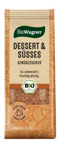 BioWagner - Bio Dessert & Süßes Gewürzzucker | süße Note für allerlei Desserts oder Porridge | naturbelassene Bio-Zutaten | recyclebare Verpackung | 80 g von BioWagner