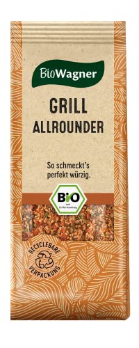 BioWagner - Bio Grill Allrounder | Gewürzzubereitung für Grillfleisch oder vegetarisches Grillgut | naturbelassene Bio-Zutaten | recyclebare Verpackung | 60 g von BioWagner