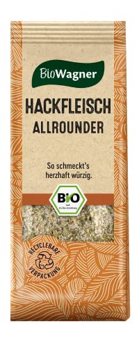 BioWagner - Bio Hackfleisch Allrounder | Gewürzsalz für Frikadellen, Burgerpatties oder Tartar | naturbelassene Bio-Zutaten | recyclebare Verpackung | 60 g von BioWagner