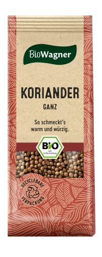 BioWagner - Bio Koriander ganz | würziges Aroma für süße oder pikante Gerichte | naturbelassene Bio-Zutaten | recyclebare Verpackung | 40 g BioWagner - Bio Koriander ganz | würziges Aroma für süße oder pikante Gerichte | naturbelassene Bio-Zutaten | recyclebare Verpackung | 40 g von BioWagner