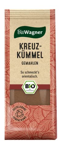 BioWagner - Bio Kreuzkümmel gemahlen | für orientalische Gerichte | naturbelassene Bio-Zutaten | recyclebare Verpackung | 40 g von BioWagner