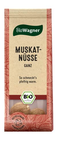 BioWagner - Bio Muskatnüsse ganz | verfeinert zahlreiche Kartoffelgerichte und Gemüse | naturbelassene Bio-Zutaten | recyclebare Verpackung | 2 Stück BioWagner - Bio Muskatnüsse ganz | verfeinert zahlreiche Kartoffelgerichte und Gemüse | naturbelassene Bio-Zutaten | recyclebare Verpackung | 2 Stück von BioWagner