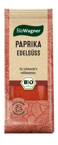 BioWagner - Bio Paprika edelsüß | verleiht zahlreichen Gerichten mehr Aroma und Farbe | naturbelassene Bio-Zutaten | recyclebare Verpackung | 50 g von BioWagner