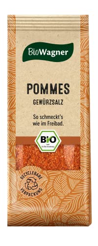 BioWagner - Bio Pommes Gewürzsalz | Gewürzsalz für Pommes | Passt perfekt zu zahlreichen Kartoffelgerichten | naturbelassene Bio-Zutaten | recyclebare Verpackung | 60 g von BioWagner