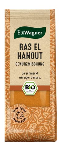 BioWagner - Bio Ras el Hanout | Gewürzmischung für orientalische und arabische Gerichte | ideal für Couscous, Tajine oder Hummus | naturbelassene Bio-Zutaten | recyclebare Verpackung | 50 g von BioWagner