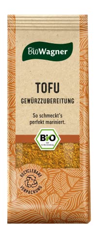 BioWagner - Bio Tofu Gewürzzubereitung | perfekt zu Currygerichten und zahlreichen Veggie-Rezepten | naturbelassene Bio-Zutaten | recyclebare Verpackung | 50 g von BioWagner