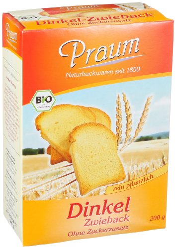 Friedrichsdorfer Dinkelzwieback, 12er Pack (12 x 200 g Beutel) - Bio von Bio