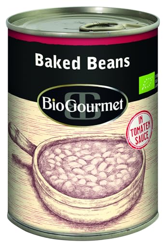BioGourmet Baked Beans, Bio Bohnen in Tomatensauce, 400g von BioGourmet
