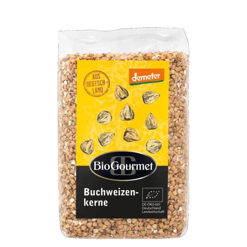 BioGourmet Buchweizenkerne demeter – 500g Beutel | Glutenfrei, ballaststoffreich & regional | Aus deutschem Bio-Anbau (Baden-Württemberg/Bayern) | Ideal für Müsli, Salate & Beilagen von BioGourmet