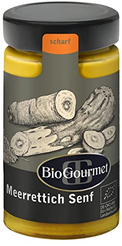 BioGourmet Meerrettich Senf, die natürliche Schärfe & Würze! - 200 g Glas von BioGourmet