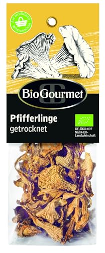 BioGourmet Pfifferlinge getrocknet Bio, 20g – Ideal für Risotto, Saucen & Suppen – Vegan & Naturbelassen von BioGourmet
