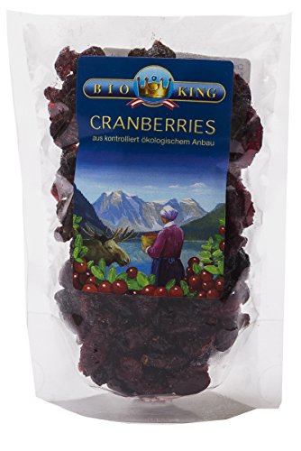 BioKing 4x 125g getrocknete BIO CRANBERRIES (EUR 4,60 / Pkg.) von Bioking