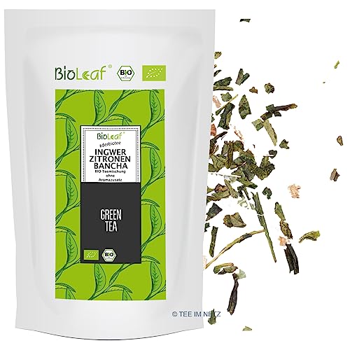 BioLeaf® Grüner Tee Bancha Ingwer Zitrone - Bio (100 Gramm) von BioLeaf