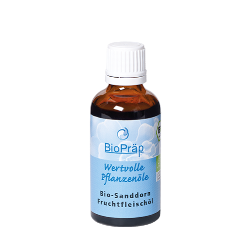 Sanddorn-Fruchtfleischöl 50 ml BIO - enthält zu 30 % die ungesättigte Fettsäure Palmitoleinsäure - vegan - BioPräp Sanddorn-Fruchtfleischöl 50 ml BIO - enthält zu 30 % die ungesättigte Fettsäure Palmitoleinsäure - vegan - BioPräp von BioPräp