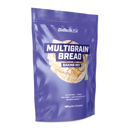 BioTechUSA Multigrain Bread Baking mix, Glutenfreie Backmischung für Mehrkornbrot mit einem Zusatz von Ballaststoffen, Sonnenblumenkernen und Kürbiskernen, 500 g von BioTechUSA
