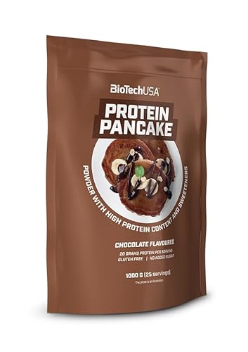 BioTechUSA Protein Pancake, Hochproteinhaltiges Pancake-Pulver mit Süßungsmittel, ohne Zuckerzusatz, 1 kg, Schokolade von BioTechUSA