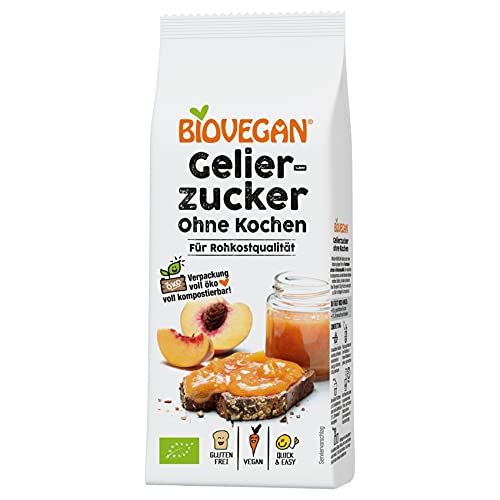 Biovegan Bio Gelierzucker ohne Kochen, für samtige Aufstriche, Einmachzucker für Fruchtaufstriche, vegan und glutenfrei, 6 x 115g von Biovegan
