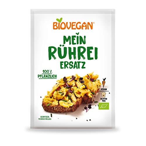 Biovegan Mein Rührei-Ersatz, pflanzlicher Ei Ersatz aus Kichererbsen, ideal für leckeres Rührei, glutenfrei und vegan, 15 x 50 g (750 g) von Biovegan