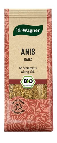 BioWagner - Bio Anis | ideales Gewürz für Brot, Gebäck oder Kompott | naturbelassene Bio-Zutaten | recyclebare Verpackung | 40 g von BioWagner