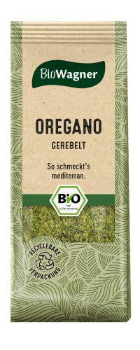 BioWagner - Bio Oregano gerebelt | mediterrane Note für Pizza, Pasta oder Fleischgerichte | naturbelassene Bio-Zutaten | recyclebare Verpackung | 10 g von BioWagner