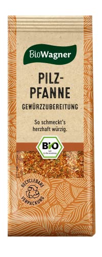 BioWagner - Bio Pilzpfanne Gewürzzubereitung | intensiv-pikanter Geschmack | naturbelassene Bio-Zutaten | recyclebare Verpackung | 60 g von BioWagner