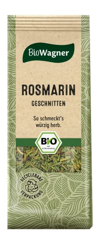 BioWagner - Bio Rosmarin geschnitten | würziges Kräuteraroma für Pilze, Kartoffel- und Fleischgerichte | naturbelassene Bio-Zutaten | recyclebare Verpackung | 30 g von BioWagner