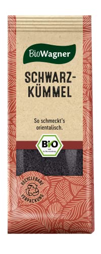 BioWagner - Bio Schwarzkümmel | ideal für Eintöpfe, Fleischgerichte und Hülsenfrüchte | naturbelassene Bio-Zutaten | recyclebare Verpackung | 50 g von BioWagner