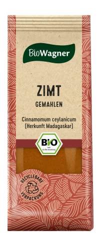 BioWagner - Bio Zimt gemahlen | verfeinert Desserts, Kaffee, Glühwein oder eingekochtes Obst | naturbelassene Bio-Zutaten | recyclebare Verpackung | 40 g BioWagner - Bio Zimt gemahlen | verfeinert Desserts, Kaffee, Glühwein oder eingekochtes Obst | naturbelassene Bio-Zutaten | recyclebare Verpackung | 40 g von BioWagner