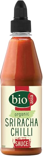 BIOASIA Bio Sriracha Chilisauce, Feurig scharfe Sauce aus roten Chilischote, zum Verfeinern von Wok-Gerichten, Reispfannen & Bratnudeln - 1 x 200 ml von Bioasia