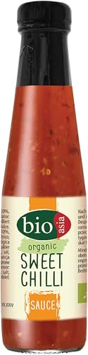 BIOASIA Bio Süße Chilisauce, süß pikante Sauce zum Verfeinern von Wok-Gerichten, Frühlingsrollen, Fingerfood, Huhn & Fisch - 1 x 290 ml von Bioasia