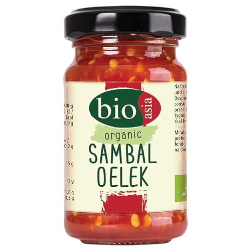BIOASIA Bio Sambal Oelek, Feurig scharfe Paste aus roten Chilischote, zum Verfeinern von Wok-Gerichten, Reispfannen & Bratnudeln - 1 x 110 g BIOASIA Bio Sambal Oelek, Feurig scharfe Paste aus roten Chilischote, zum Verfeinern von Wok-Gerichten, Reispfannen & Bratnudeln - 1 x 110 g von Bioasia