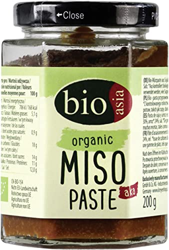 Bioasia Bio Miso-Paste Aka – Würzpaste aus Aka Miso – Von Natur aus vegan – 200 g (1 Stück) von Bioasia