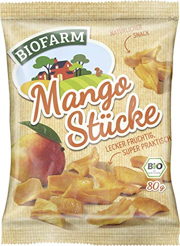 Biofarm Kluth Mangostücke, vegan, 80 g von Biofarm