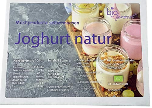Joghurt Natur Bioferment® zur selber Herstellung von kräftigen säuernden, typischen bulgarischen Joghurt von Bioferment