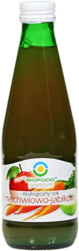 BIOFOOD BIO-KAROTTEN-APFELSAFT, 300ml Glasflasche, wiederverschließbar von BIOFOOD